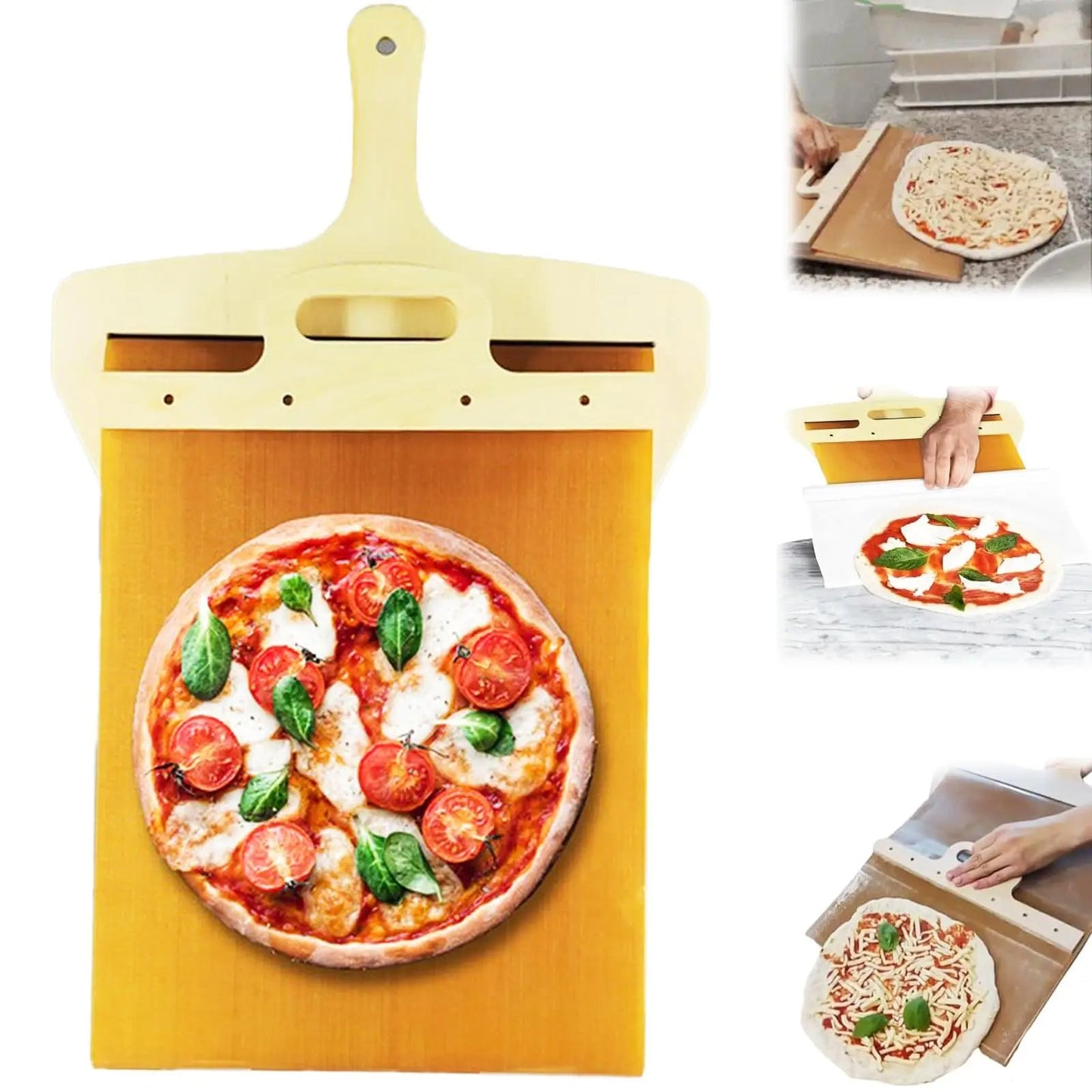 Pala da Pizza in Legno Naturale Antiscivolo 🍕🔪 - Praticità e Eleganza in Cucina
